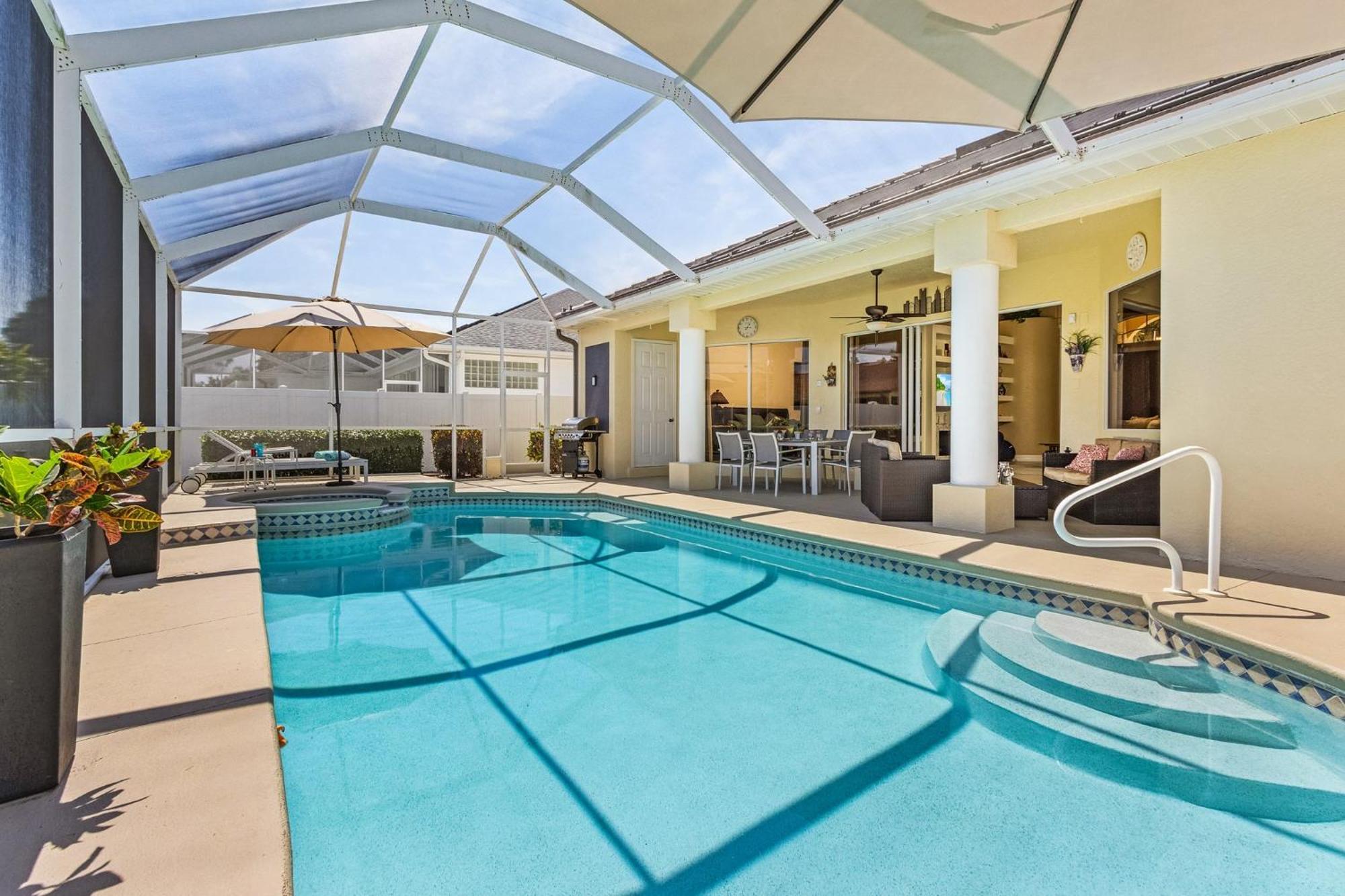 Villa-Haze, Lots Of Privacy, Solar & Electric Heated Pool And Spa كيب كورال المظهر الخارجي الصورة
