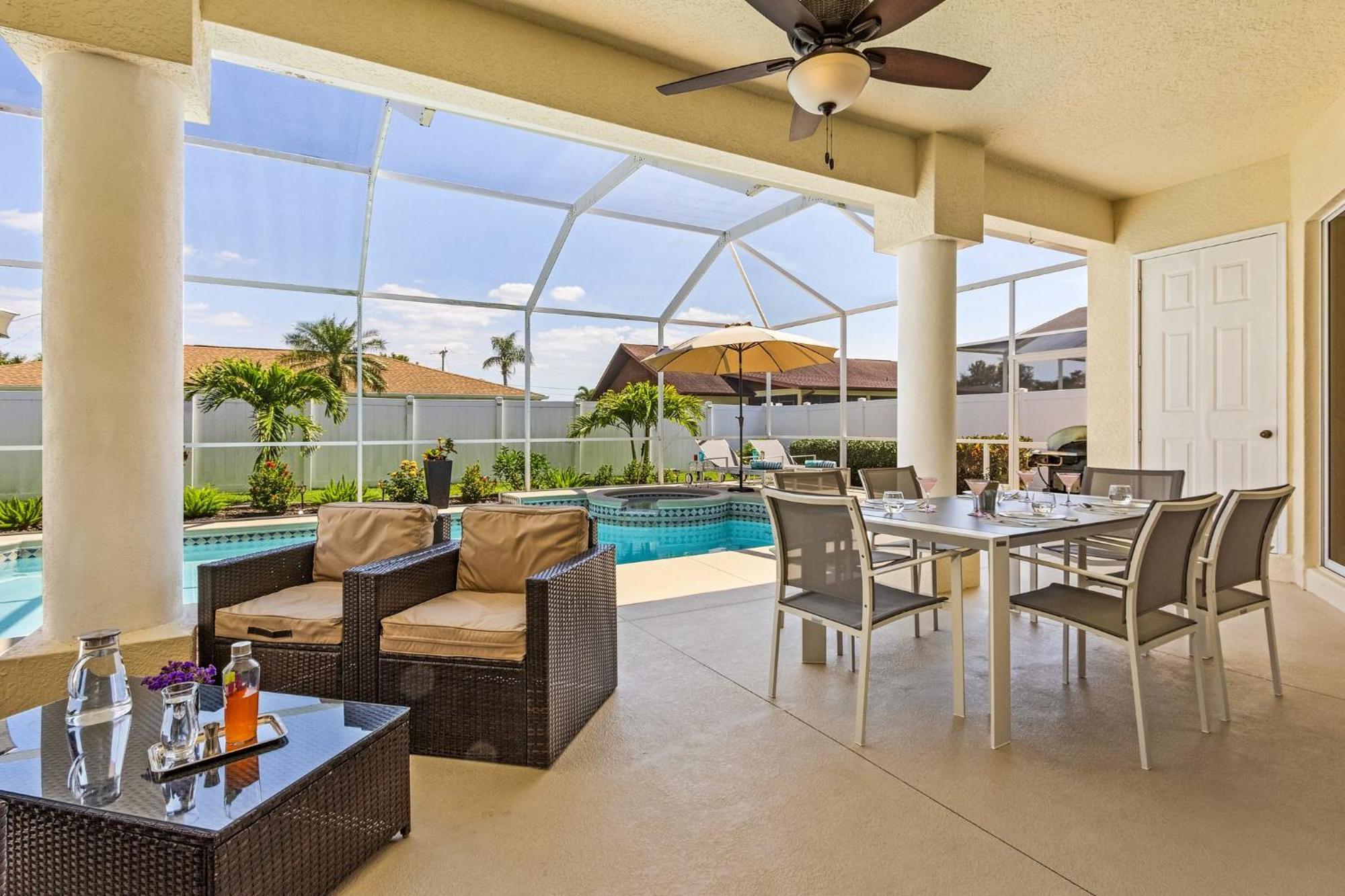 Villa-Haze, Lots Of Privacy, Solar & Electric Heated Pool And Spa كيب كورال المظهر الخارجي الصورة